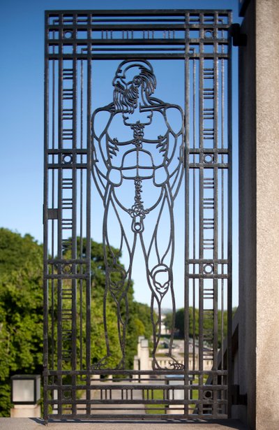 A Szoborpark bejárati kapuja (vas) alkotó: Gustav Vigeland