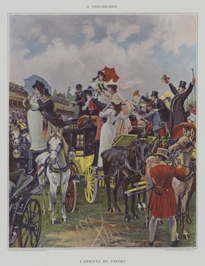 LArriee du Favori (A kedvenc érkezése) alkotó: Gustav Wertheimer