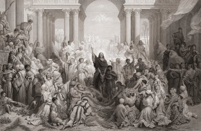 Krisztus belépése Jeruzsálembe alkotó: Gustave (after) Dore