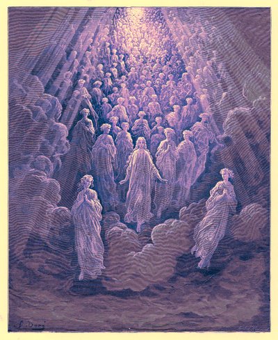 The Angels in the Planet Mercury, illusztráció a „The Dore Gallery”-ből, megjelent 1890 körül (digitálisan javított kép) alkotó: Gustave (after) Dore