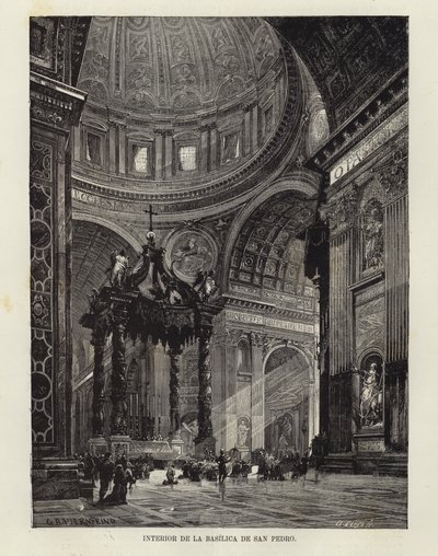 A Szent Péter-bazilika belseje alkotó: Gustave Bauernfeind