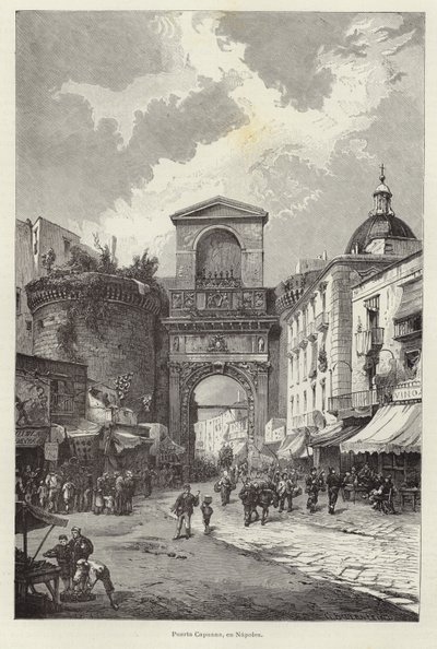 Porta Capuana Nápolyban alkotó: Gustave Bauernfeind