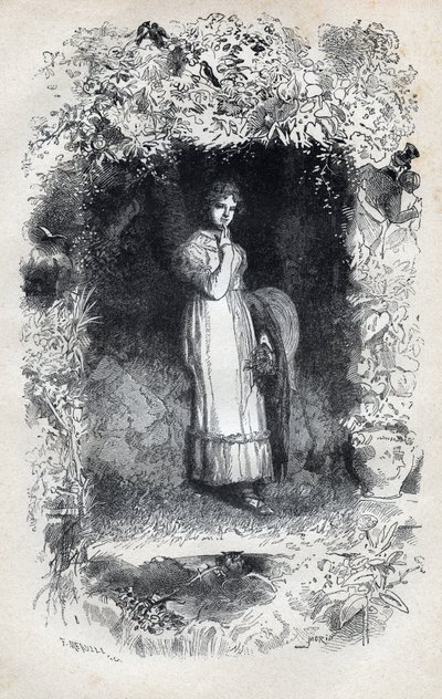 Szerelmes Fantine portréja, Tholomyes – Illusztráció: Gustave Brion (1824-1877) a „Nyomorultak – Első rész: Fantine” című filmhez, Victor Hugo (1802-1885) 1862 alkotó: Gustave Brion