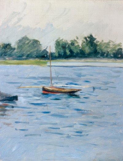 A Szajnán horgonyzó csónak alkotó: Gustave Caillebotte