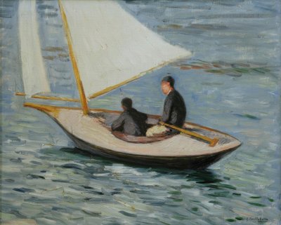 Vitorlás a Szajnán alkotó: Gustave Caillebotte
