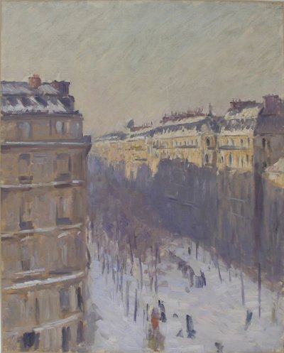 Boulevard Haussmann, hóhatás, 1879-1881. alkotó: Gustave Caillebotte