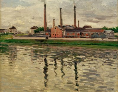 Argenteuil-i gyárak alkotó: Gustave Caillebotte