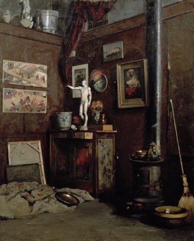 Egy műterem belseje, 1872-74 körül (olaj, vászon) alkotó: Gustave Caillebotte