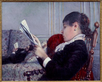 Belső, az olvasó Gustave Caillebotte (1848-1894) festménye 1880 V. 0,75x0,6 m Magángyűjtemény alkotó: Gustave Caillebotte
