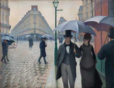 Párizsi utca; Esős nap alkotó: Gustave Caillebotte
