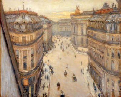 Rue Halévy, kilátás a hatodik emeletről alkotó: Gustave Caillebotte