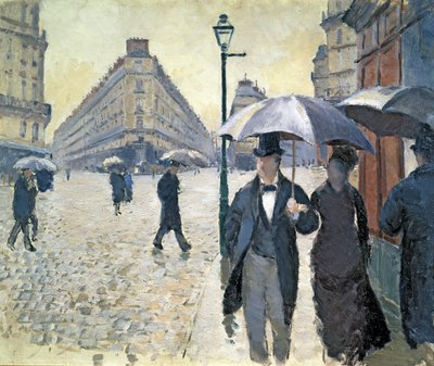 Vázlat a „Párizs, egy esős nap” című filmhez alkotó: Gustave Caillebotte