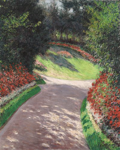 Az ösvény a kertben alkotó: Gustave Caillebotte