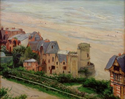 Trouville, a strand és a villák alkotó: Gustave Caillebotte