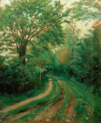 Egy út Normandiában is azt írja, Route alkotó: Gustave Caillebotte