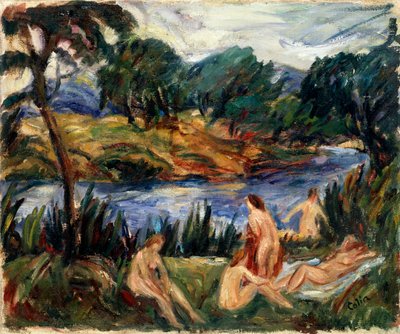 Nők a folyónál, 19. század vagy 20. század eleje. alkotó: Gustave Colin