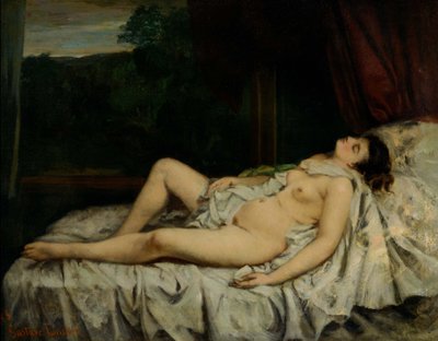 Alvó meztelenül alkotó: Gustave Courbet
