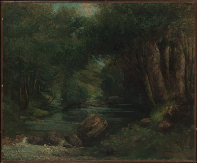 Egy patak az erdőben alkotó: Gustave Courbet