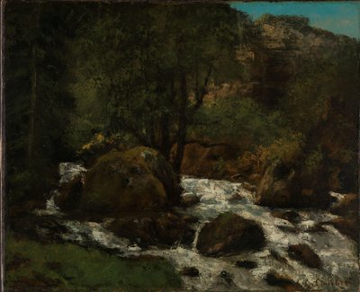 A patak az erdőben, Jura, 1865 körül (olaj, vászon) alkotó: Gustave Courbet