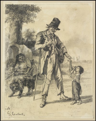 Alamizsna egy koldustól Ornansban, 1868 alkotó: Gustave Courbet