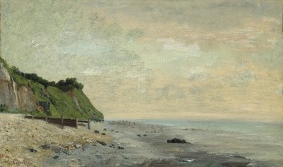 Sziklák a tenger partján: Small Beach, Sunrise alkotó: Gustave Courbet