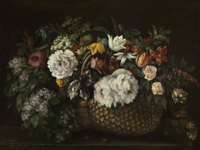 Virágok egy kosárban alkotó: Gustave Courbet