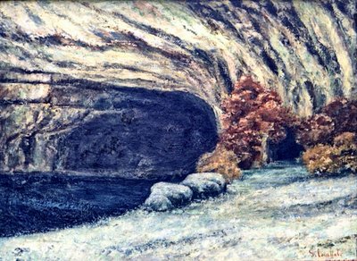 Hóval borított Loue barlang alkotó: Gustave Courbet