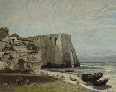 Etretat sziklái a vihar után alkotó: Gustave Courbet