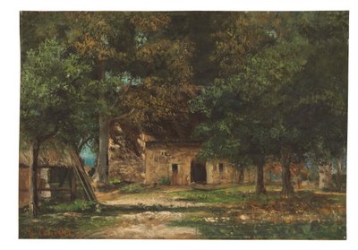 Toutain anya kertje Honfleurben, 1859-61 körül alkotó: Gustave Courbet