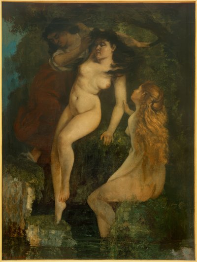 A három fürdőző alkotó: Gustave Courbet