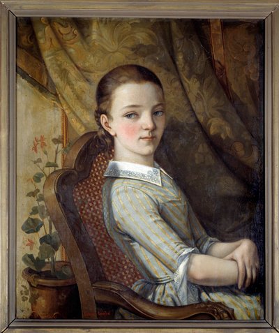 Juliette Courbet (1831-1915), Gustave Courbet (1819-1877) művésznővérének portréja 1844 alkotó: Gustave Courbet