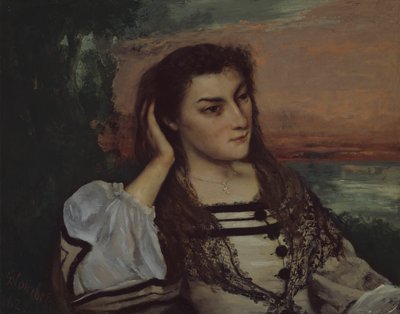 Rêverie (Gabrielle Borreau portréja) alkotó: Gustave Courbet