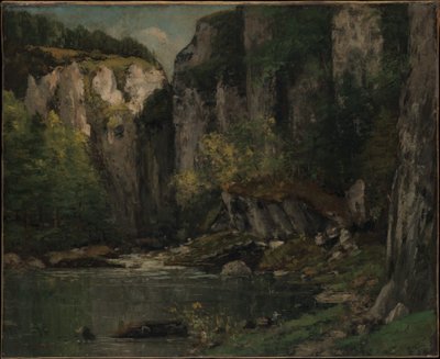 Folyó és sziklák alkotó: Gustave Courbet