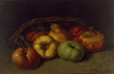 Csendélet almával, körtével és gránátalmával alkotó: Gustave Courbet