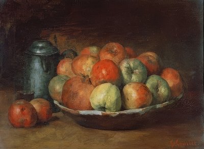 Csendélet almával és gránátalmával. 1871-72 alkotó: Gustave Courbet