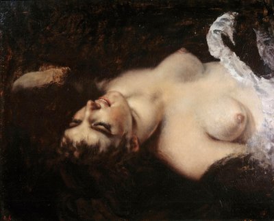 Tanulmány a papagájos nő számára A modell lehet Joanna Hiffernan, dit Jo – Gustave Courbet festménye (1819-1877) alkotó: Gustave Courbet