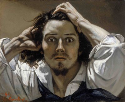 A kétségbeesett férfi önarcképe alkotó: Gustave Courbet