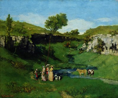 A falusi lányok alkotó: Gustave Courbet