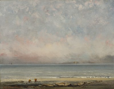 Trouville-i strand, 1865 körül. alkotó: Gustave Courbet