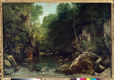 A fedett patak, a Vallee du Puits-Noir bejárataként ismert, Doubs: Gustave Courbet (1819-1877) alkonyi festményének hatása, 1865 Dim. 0,94 x 1,35 m. Párizs. Orsay Múzeum alkotó: Gustave Courbet