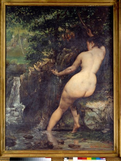 A forrás vagy fürdőző a forrásnál Gustave Courbet festménye (1819-1877) 1868 V. 1,28x0,97 m Párizs, Muse d