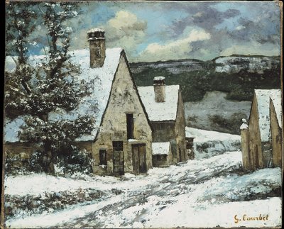 A falu szélén télen alkotó: Gustave Courbet