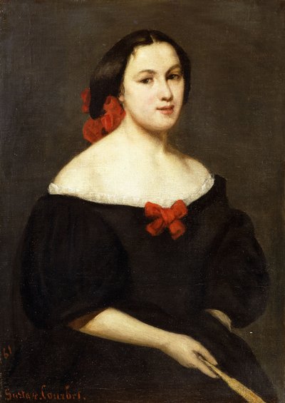 Nő ventilátorral; Femme a L"Eventail, 1861 alkotó: Gustave Courbet