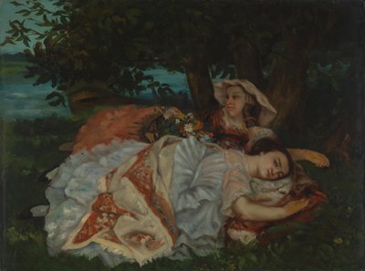 Fiatal hölgyek a Szajna partján, 1857 előtt alkotó: Gustave Courbet