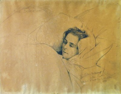 Maria Konstantinovna Bashkirtseva halála 1858-1884, 1884. alkotó: Gustave Courtois
