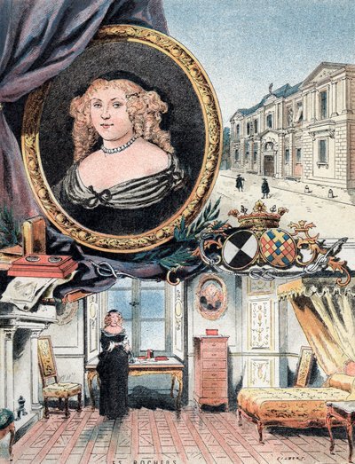 Sevigne márkiné portréja, valamint a Chateau des Rochers és a Hotel Carnavalet alkotó: Gustave Demoulin