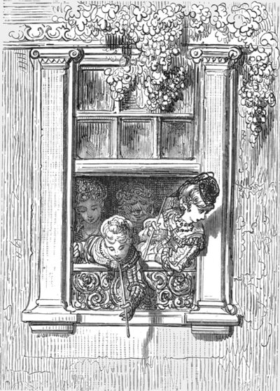„Egy erkélyes jelenet”, 1872. alkotó: Gustave Dore