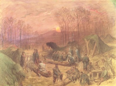 Katonai tábor alkotó: Gustave Dore