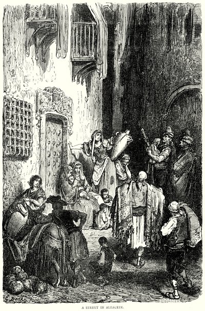 Albacete utcája (metszet) alkotó: Gustave Dore