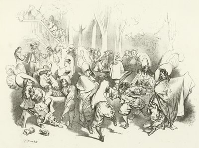 Richelieu párbaj elleni rendelete után (mélynyomás) alkotó: Gustave Dore